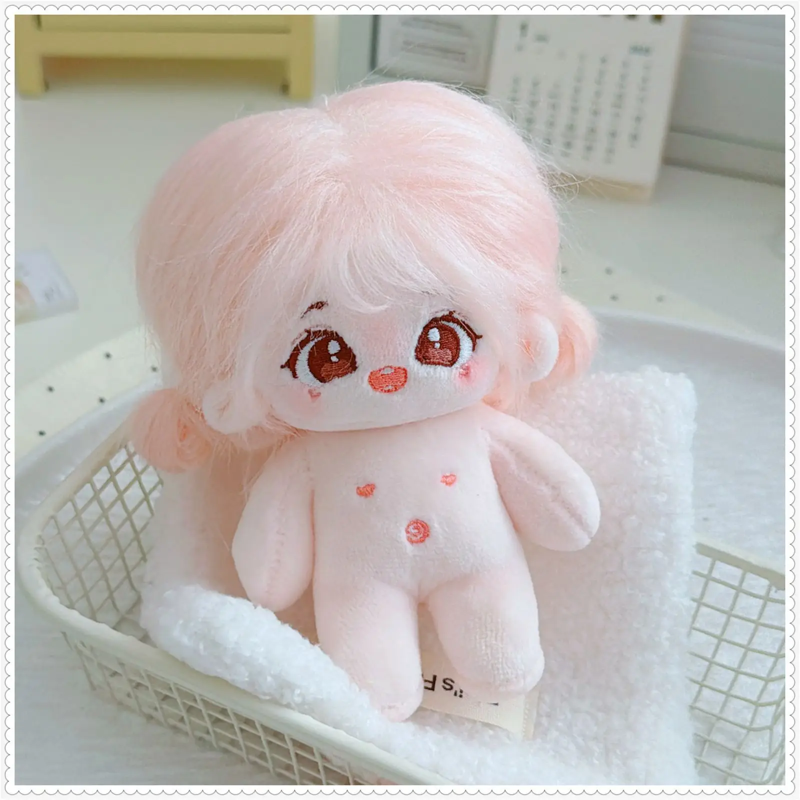 

10cm Cute Naked Cotton Doll Soft Mini Plush Stuffed Toy Pocket Size Collectible Doll Gift for Girls Kids Birthday Christmas