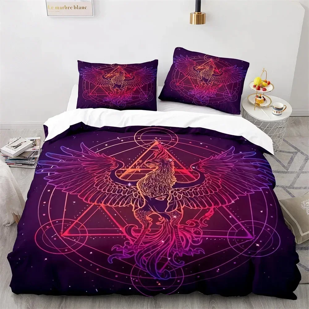 Phoenix Nirvana Duvet Cover Set Soft Fire Patterned Bedding Sets for Children Adults Teens Polyester Comforter Cover King Size