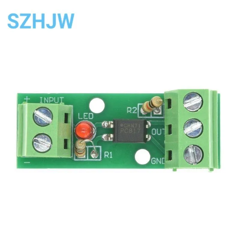 1 Channel Way Optocoupler Isolation Module PC817 EL817 3V-5V 12V 24V Photoelectric Isolator Rail Holder PLC Drive Motor Board