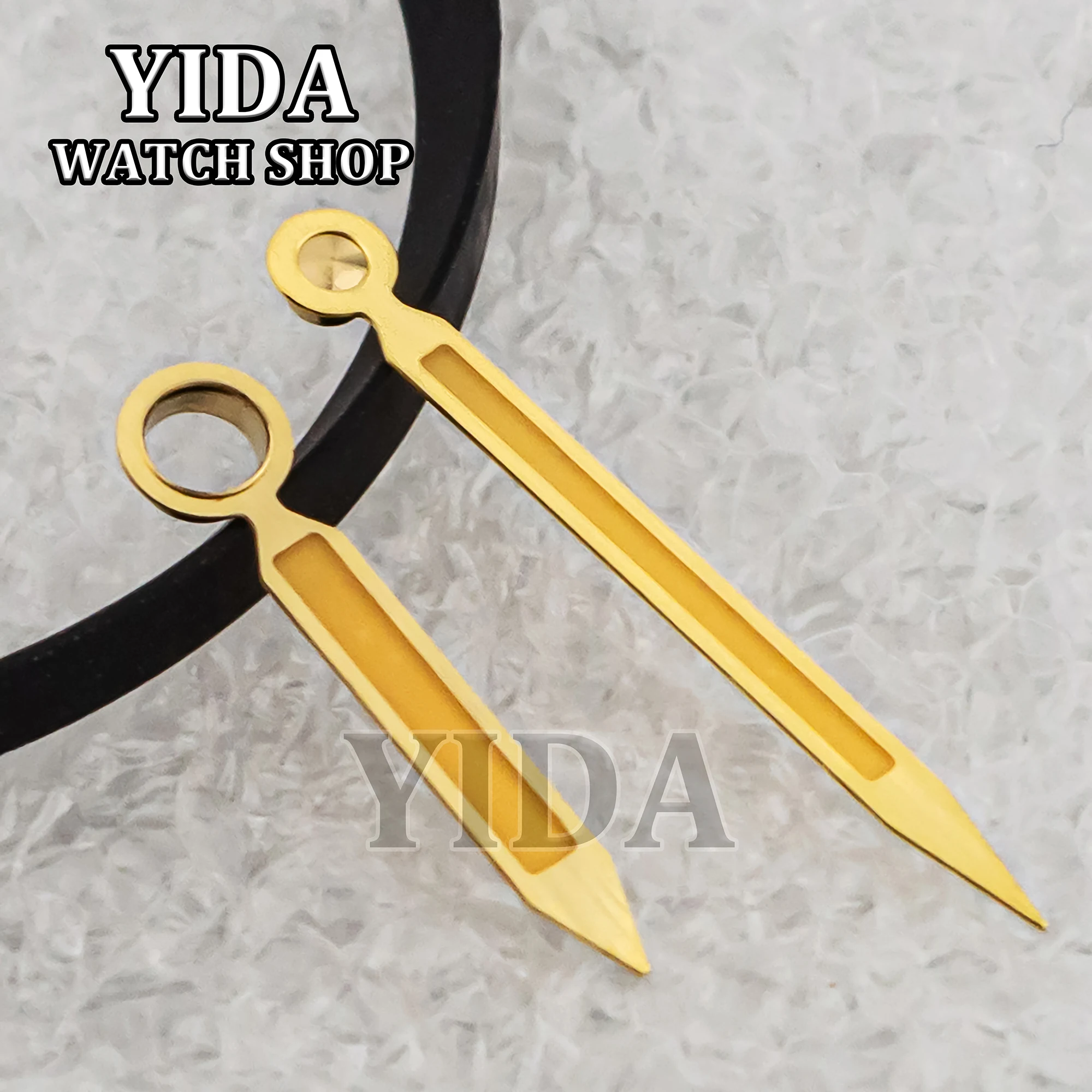 Mod Watch Hands For PAM 6154 Hands Gold Blue Needles Green Luminous Pointers fit ETA 6497/6498 ST3600 ST3620 Mechanical Movement