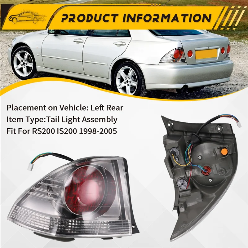 سيارة LED الفرامل وقف مصباح المصد الخلفي الذيل ضوء لكزس ALTEZZA RS200 IS200 1998-2005 اليسار