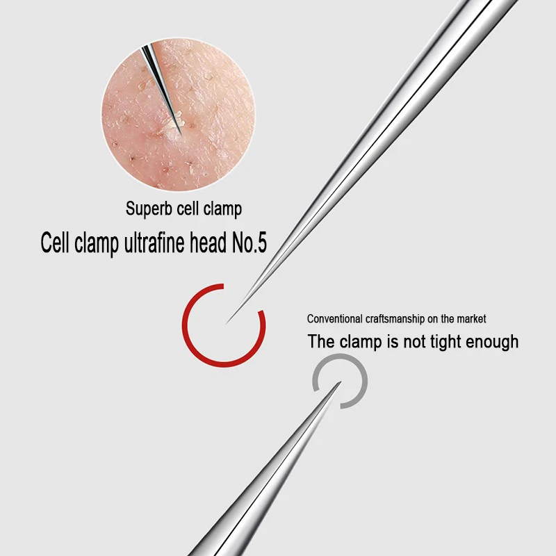 4-5pcs Acne Ago Pinzette per punti neri Aghi per rimozione punti neri Pulito Viso Cura della pelle Ago detergente Strumento per la rimozione delle imperfezioni LB20