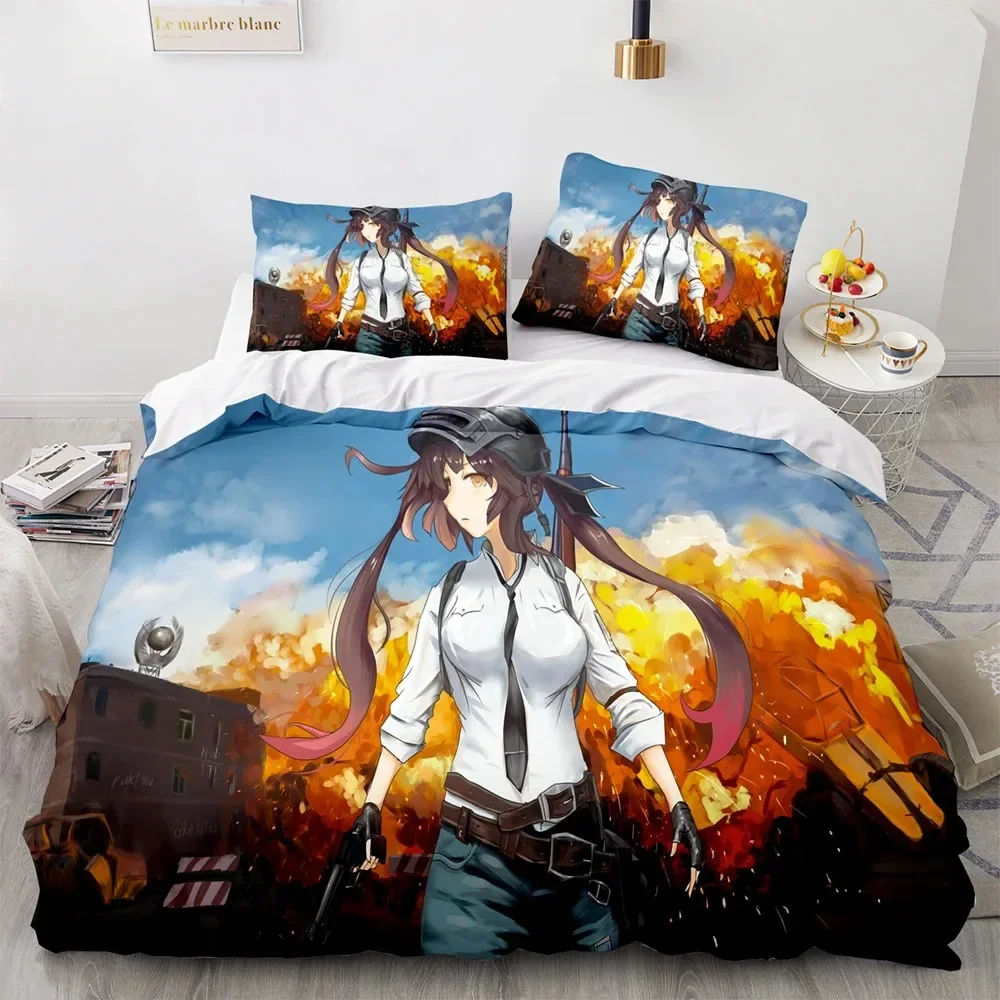

PUBG Bedding Set Single Twin Full Queen King Size Game PUBG Bed Set Aldult Kid Bedroom Duvetcover Sets 3D Print Menwomen 031