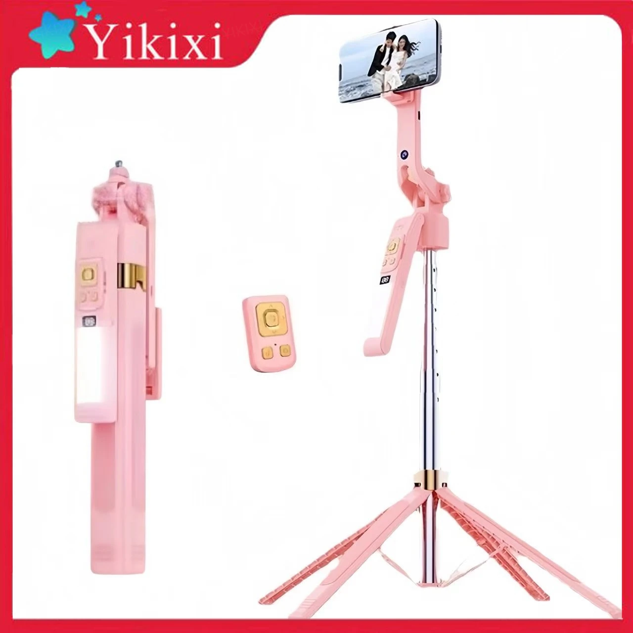 

Умная палка для селфи с распознаванием лица, Bluetooth поставляется с заполняющей подсветкой 360° ° Подвес для проекции экрана мобильного телефона