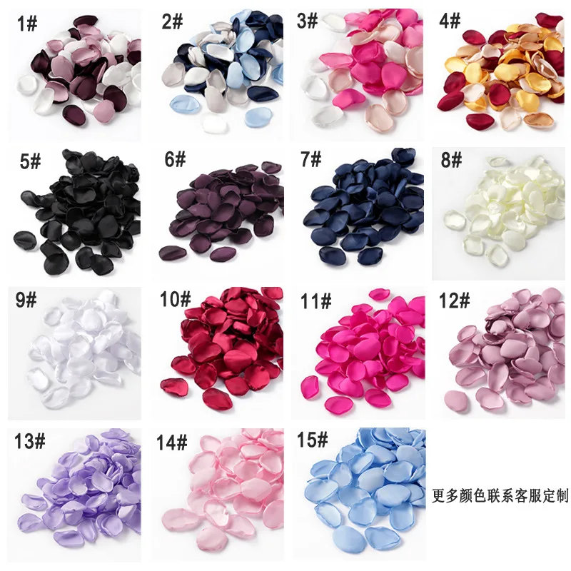 100 Pcs Silk Satin Rose Petals Hand Made Artifical Flowers Wedding Party Throw Petals Anniversary Decoration Marriage Use