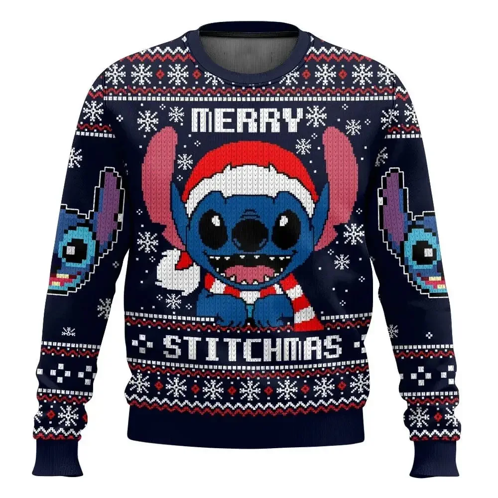 Camicia Disney Christmas Lilo e Stitch con luci natalizie, brutto maglione natalizio Stitch natalizio, festa di Natale di Topolino 2025