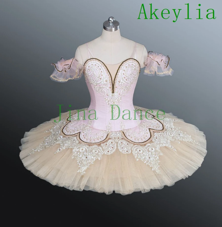 Adulte belle au bois dormant rose pêche professionnel Ballet Tutu fille classique Ballet Tutu professionnel adulte crêpe Tutu Ballet 9044