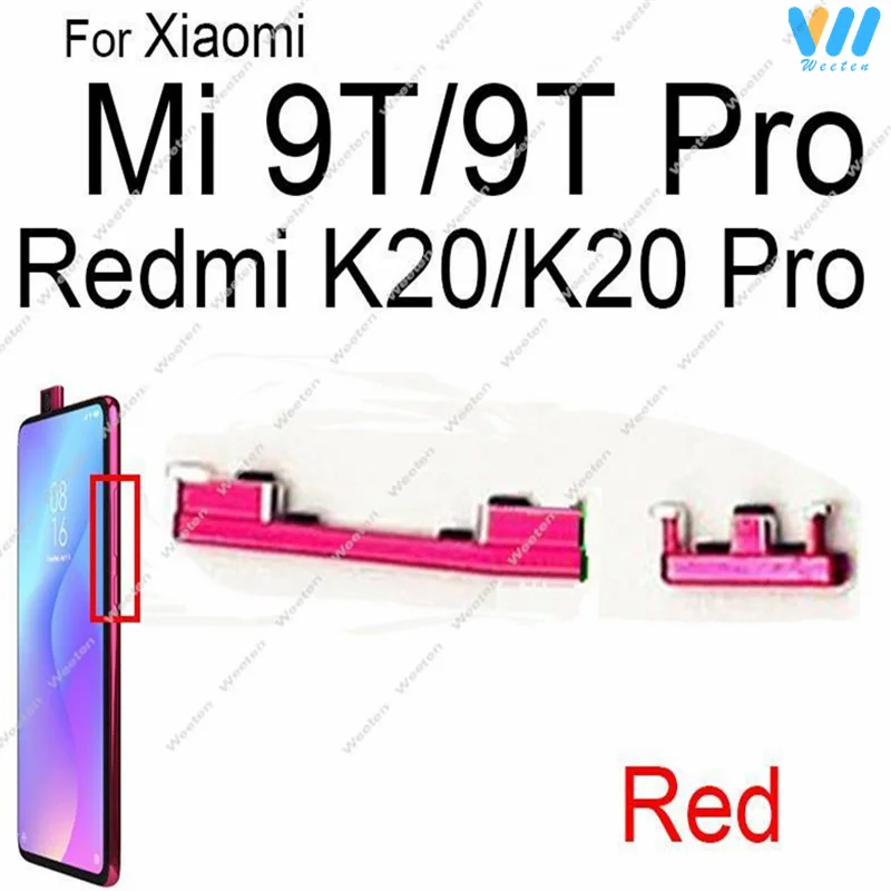 Power Volume Button For Xiaomi Mi 9 9T Pro 9SE CC9 CC9E A3 ON OFF Volume Control & Power Switch Side Keys Buttons Repair Parts