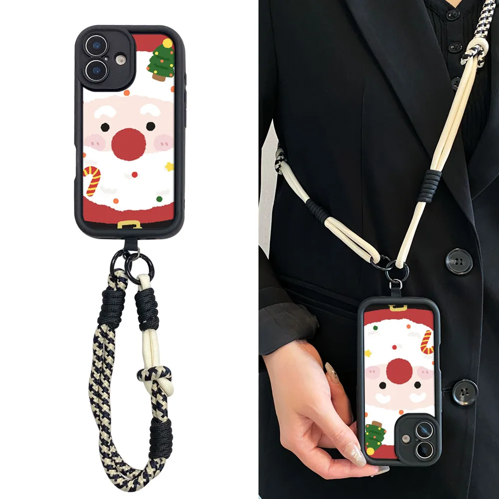 قضية الهاتف لسامسونج A56 55 36 26 16 06 15 35 25 54 34 24 73 53 71 51 31 72 52 32 14 12 17 07 عيد الميلاد Crossbody الحبل #1