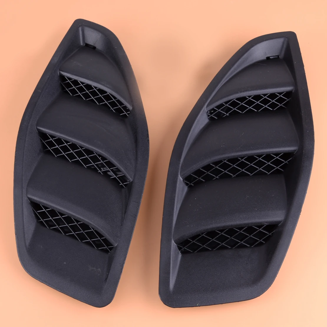 

2PCS Car Left Right Engine Hood Dome Louvers Air Inlet Vents Bezel Fit For Jeep JK Wrangler 2007-2013 2014 2015 2016 2017