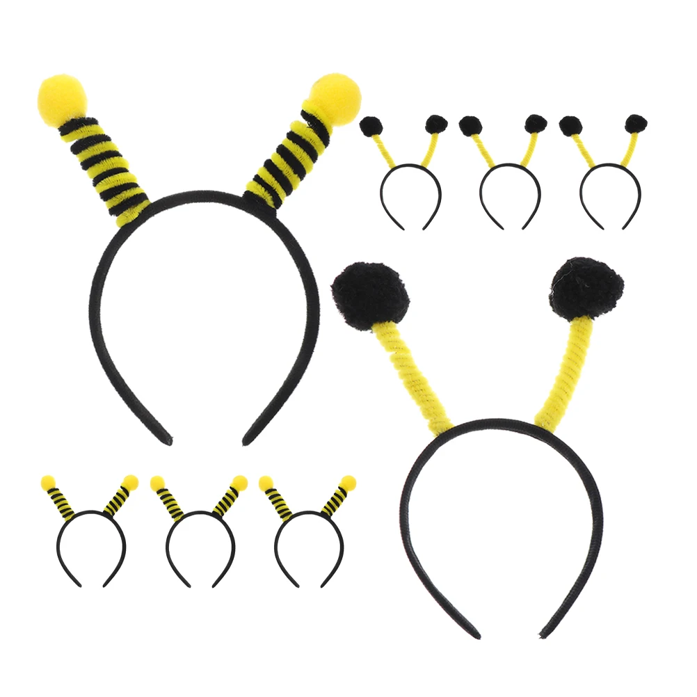 

8 Pcs Insect Antenna Headband Bee Yellow Hair Hoops Headdress Cosplay Props Halloween Birthday Festival
