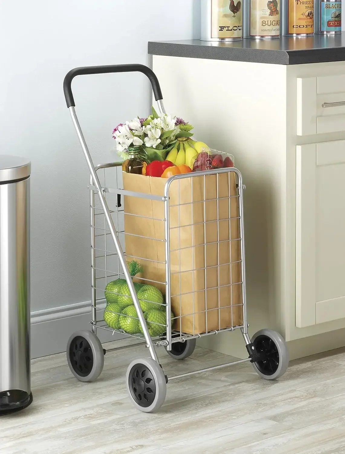 Utility Shopping Cart-Durable Folding Design for Easy Storage