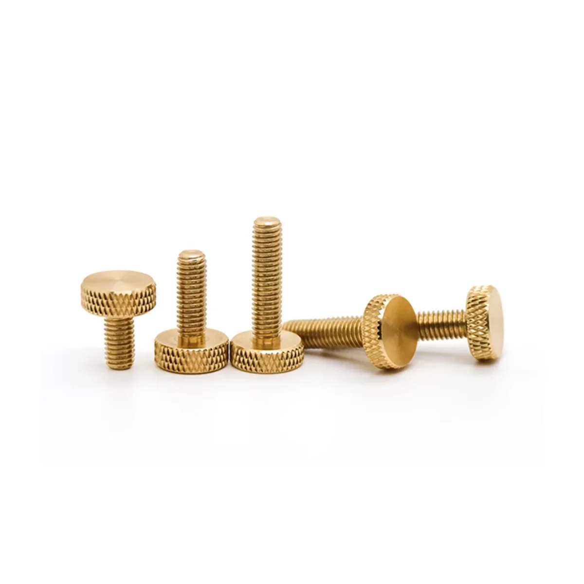 Brass Knurled Hand Screw / Copper  Flat Round Head Advertising Nail Flat Head Bolt M3M4M5M6