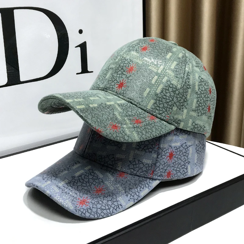 Plaid Hat Men\'s Baseball Cap Female Autumn and Winter Face Small Retro Street Couple Sun Protection Hard Top Net Red Duck Caps