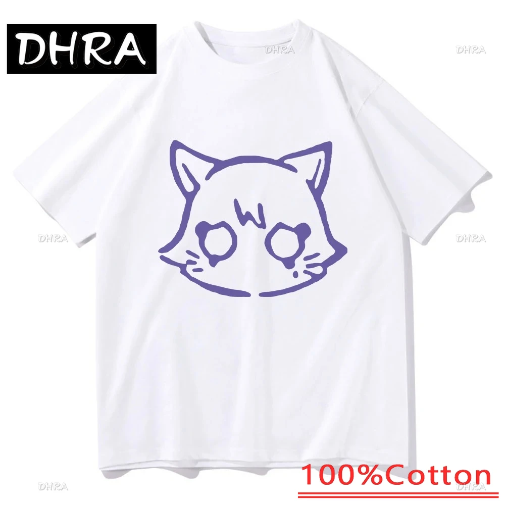 

2025 Summer hot sale Cat T Shirt Cute Anime Fashion Men/Women Aesthetic Wanderer T-Shirt Unisex High Quality Cotton Tees