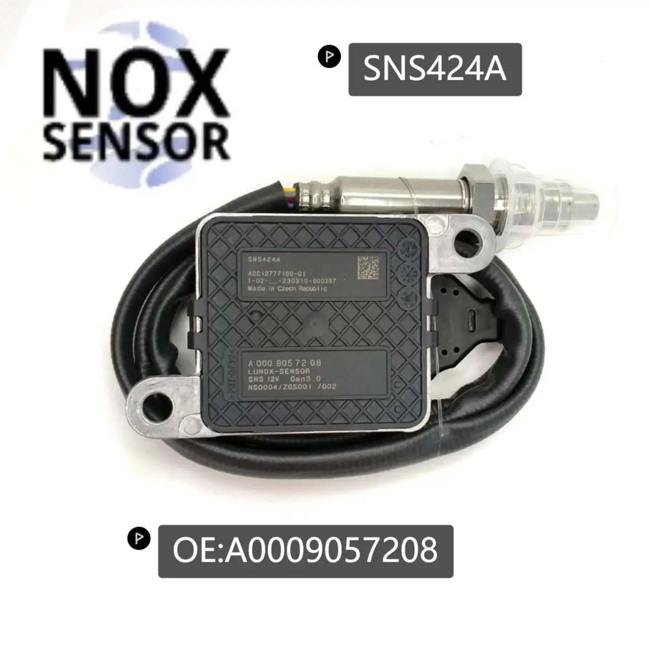 A0009057408 Sensor de nitrogênio e oxigênio Nox, 12V para Mercedes-Benz Classe G S W222 W463 X222 0009057408 A 000 905 74 08, Or