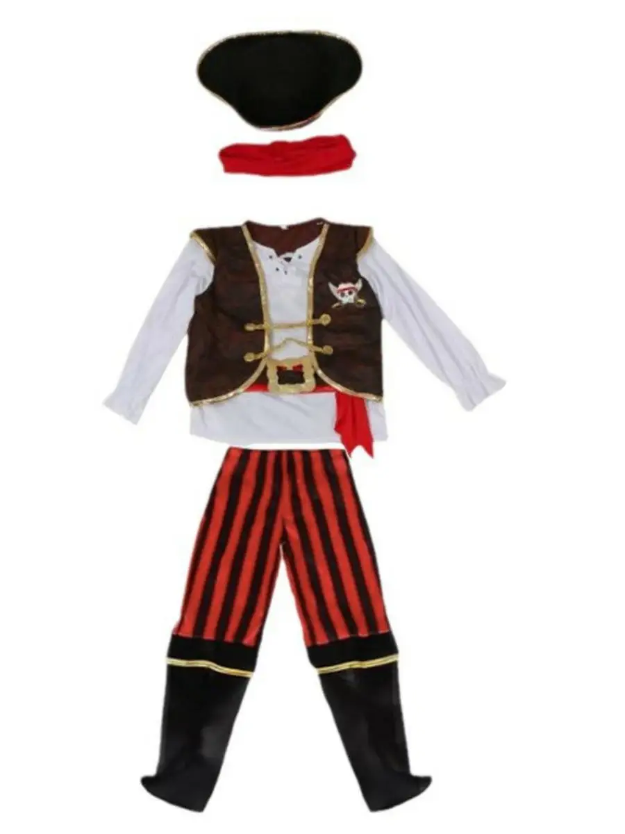 New loween Children's Clothes Boy Caribbean Ja Pirate Suit Performance Costume Cotton Traditional Chinese Stage Costume