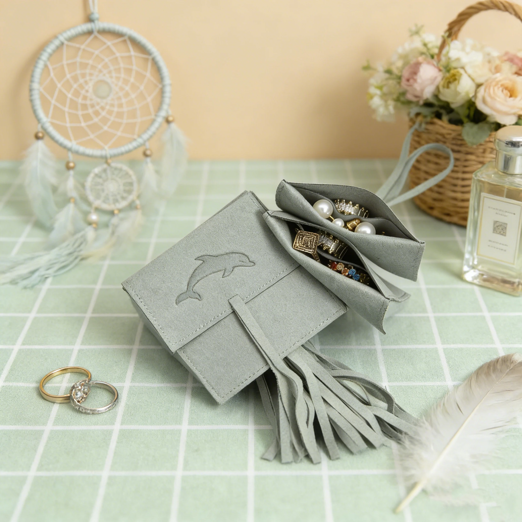 

Подарочные мешочки из микрофибры с логотипом на заказ, с отделением, 12x12 см, упаковка 100 шт., для косметики, ресниц, украшений, пылезащитные мешочки