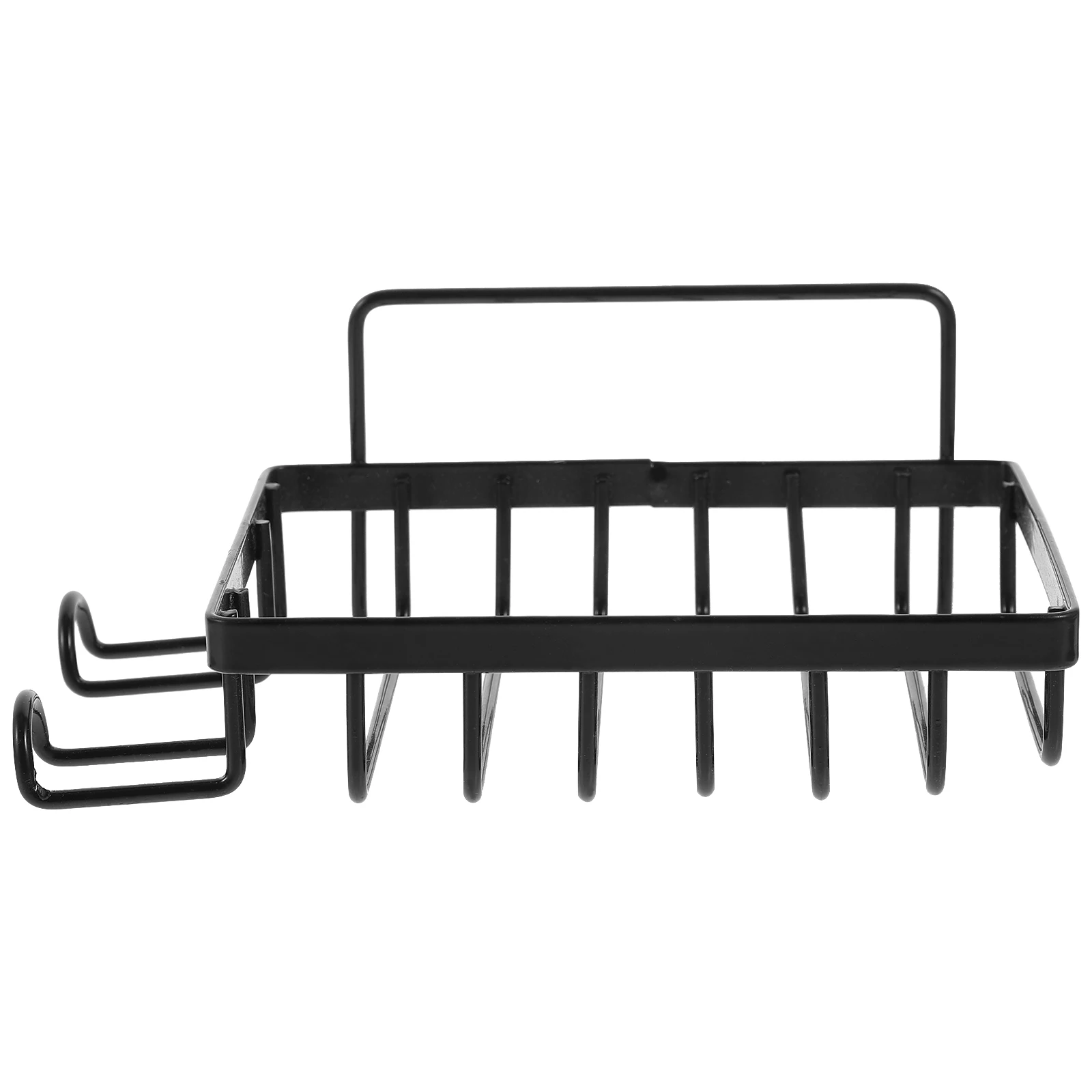 

Wall Mounted Soap Dish Holder Black Stainless Steel Shower Kitchen No Punching Draining Trays Savers Faucets Hotel