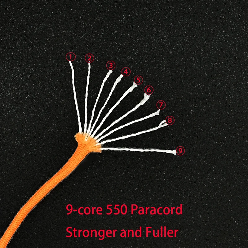 9 النوى الحبل 550lb التخييم في الهواء الطلق مجموعة الحبال Paracord 5 10 20 31 متر Dia.4mm ل الحبل المظلة حبل خيمة للتنزه اكسسوارات