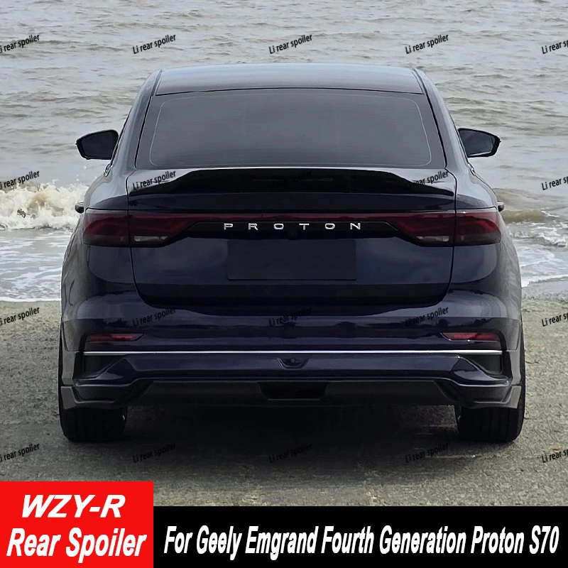 For Geely Emgrand Fourth Generation Proton S70 2022-2024 Rear Luggage Lid Top Pressure Wing Beflectors Wings Carbon Rear Spoiler