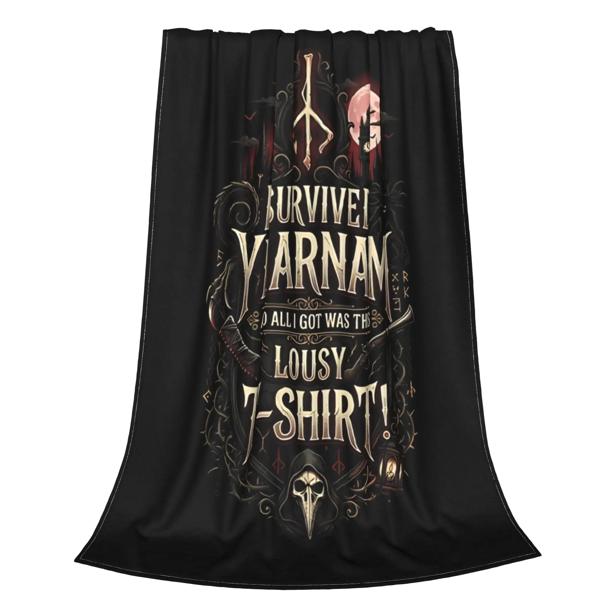 1PC Home Cute Room Decor Old Town Gothic Horror Blanket Throw Blanket Bloodborne Novelty Warm Blanket All Season