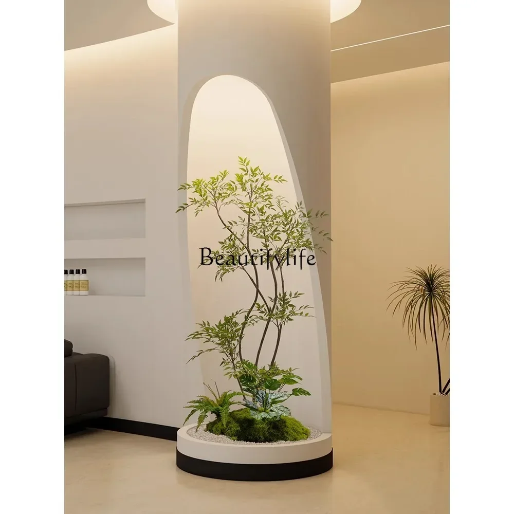 FGSimulation green plants micro-landscape cream wind indoor landscaping decorative plants simple and advanced sense