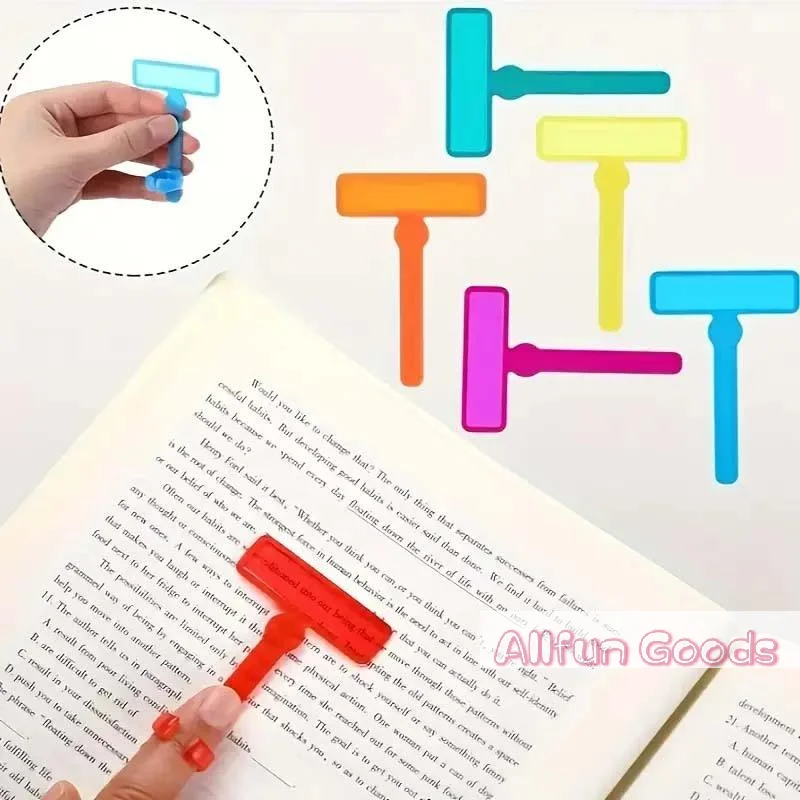 1 Set Creative Reading Tracker Finger Guided Reading Strips With Finger Rings Reading Guide Focused Fluorescent Strips Bookmarks