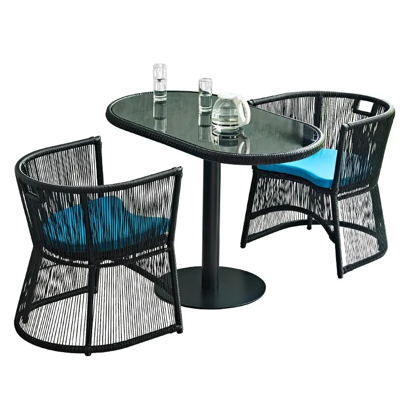 

Outdoor Furniture Balcony Small Waist Hanging Chair Hanging Basket Nordic Table and Chair Rattan Balcony Table and Chair