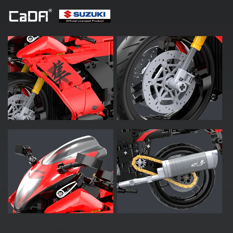 1043 قطعة CaDA 1:6 مقياس طبق الاصل "سوزوكي هايابوسا" 25th الذكرى التذكارية طبعة بنة مجموعة