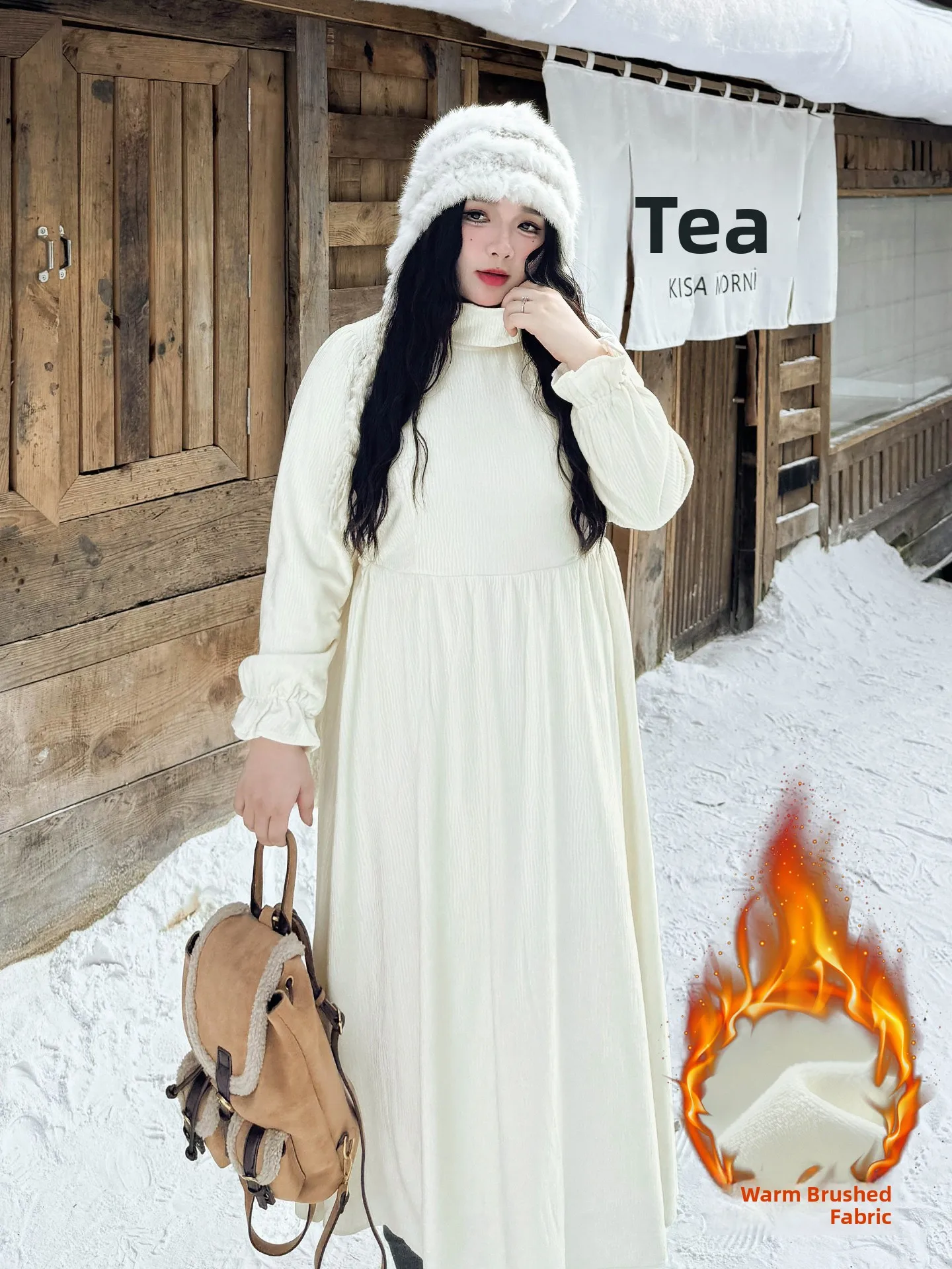 

Женское бархатное платье больших размеров с высоким воротником на подкладке, теплое платье трапециевидной формы с высокой талией, осень-зима, модное французское длинное платье...