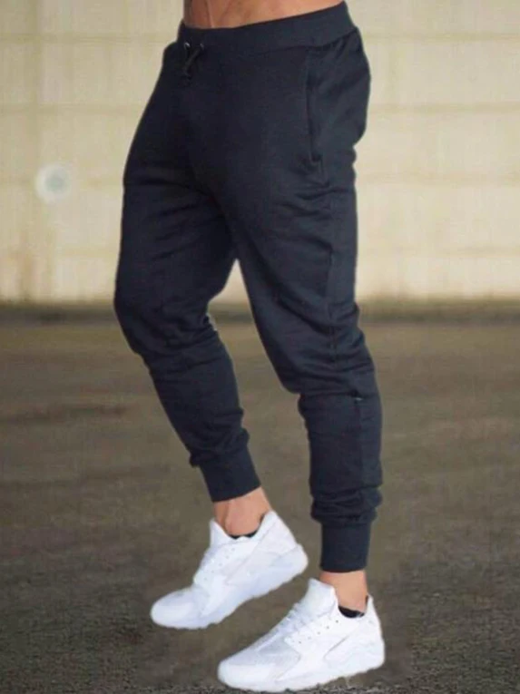 

Облегающие хлопковые джоггеры, брюки для бодибилдинга, повседневные брюки с прямыми штанинами, молодежная одежда со средней талией, небрендовая спортивная одежда