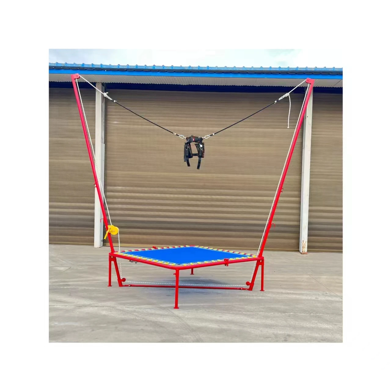 Cheap Carnival Rides Kids Bungee Jumping Bed Portable Bungee Trampoline Amusement Rides for Kids Single-person Bungeepromote sal