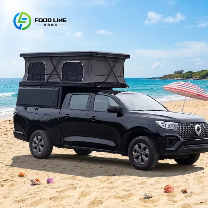 solar ready truck camper Pop Up Truck Camper Tent Cabin for Pickup Trucks, Customizable Camping Module with Bed Area Solar Power