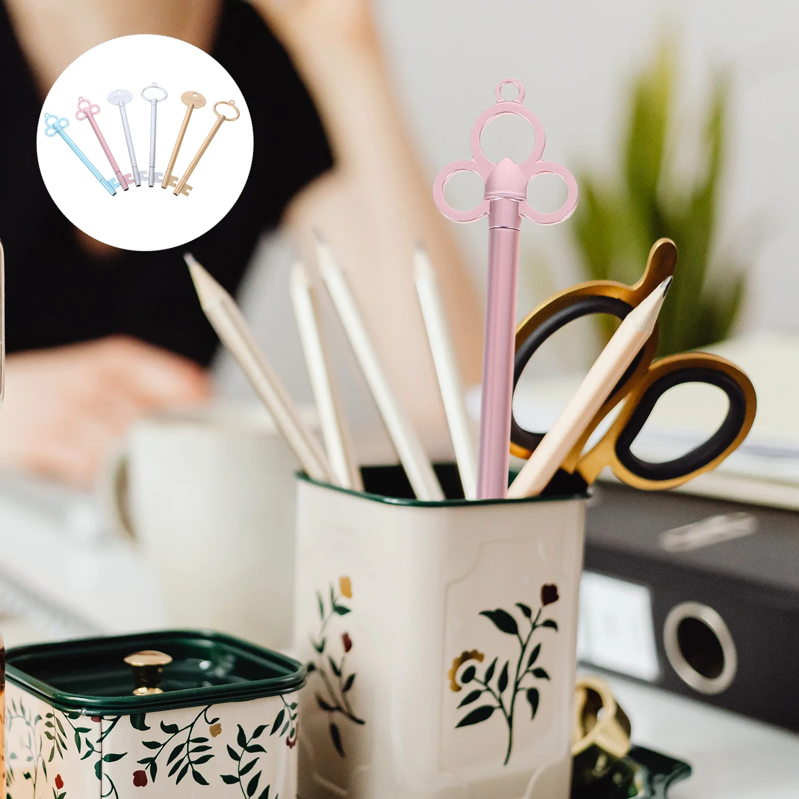 

60Pcs Portable Lightweight Vintage Key Pens for Art Projects Journaling Fun Novelty Gifts Kids Adults Pens for School Supplies