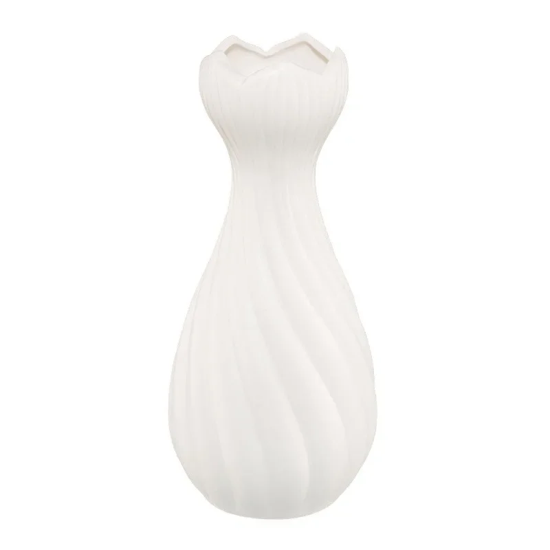 French retro simple ceramic vase cream wind living room dining table water raising flower arrangement decorative flower ornament