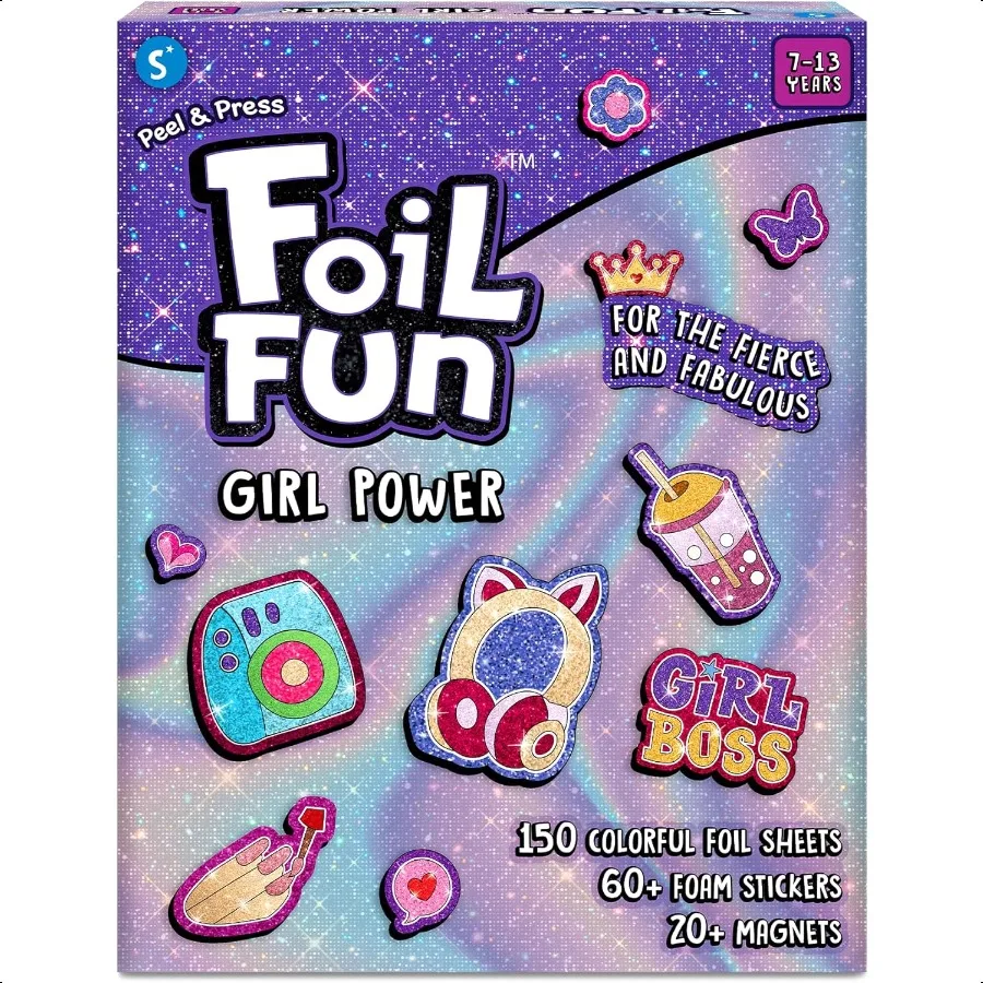 foil-fun-girl-power-20-diy-foil-art-magnets-mfree-craft-kit-60-pegatinas-de-espuma-actividad-creativa-para-ninas-tweens-adolescentes-edad-71