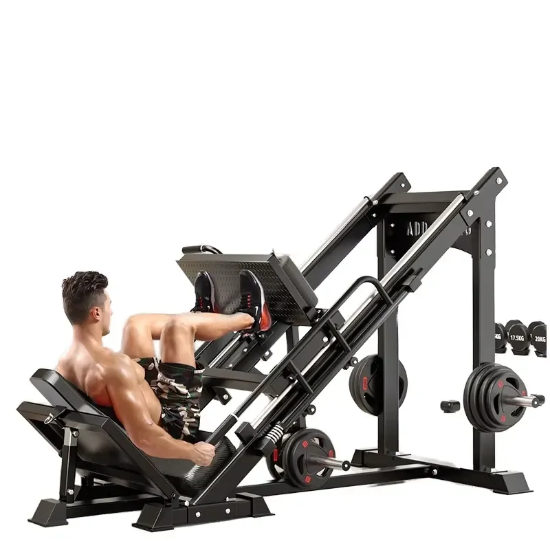 Leg Muscle Strength Fitness Trainer 45 Degree Hack Oblique Squat Reverse Pedal Integrated Leg Press Machine