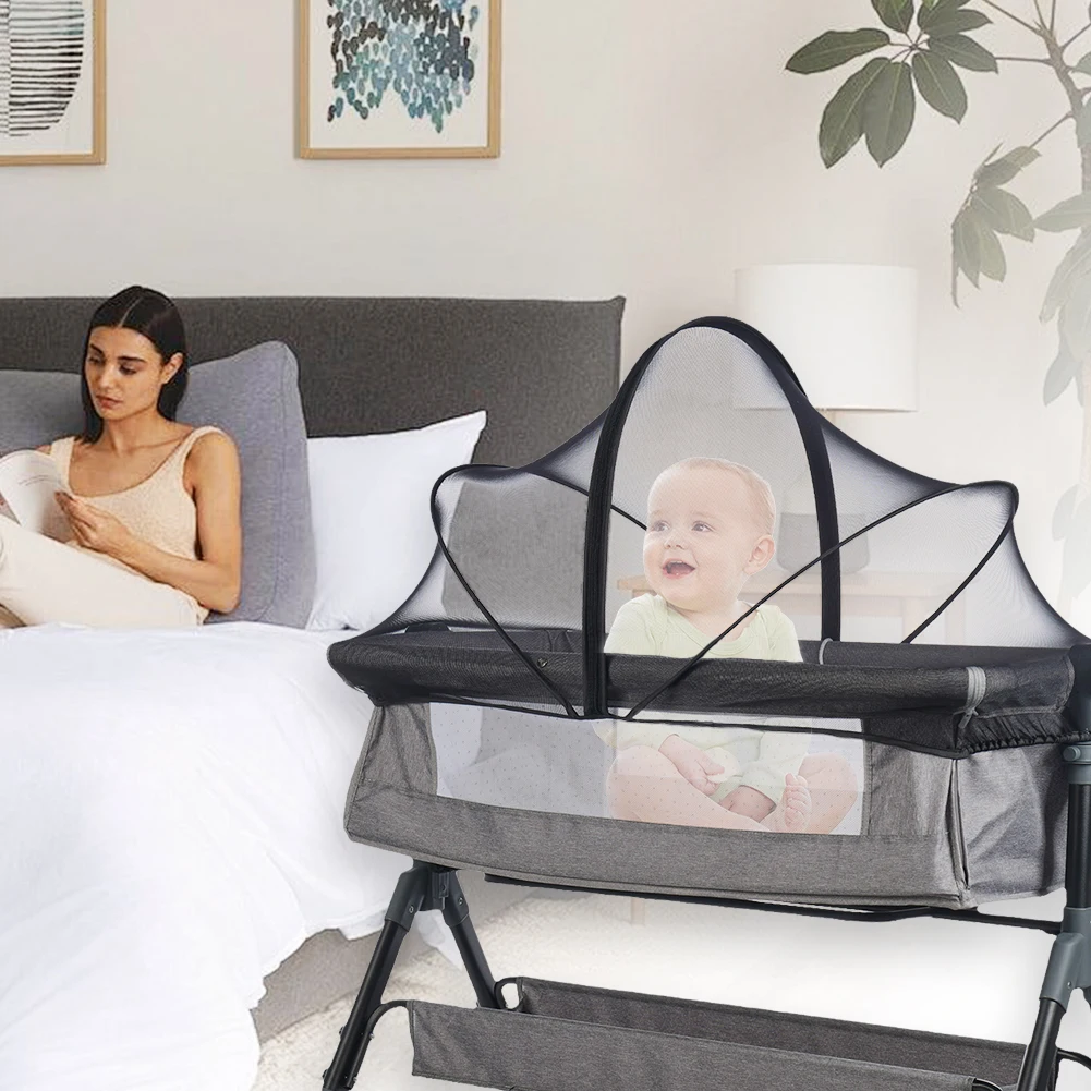 Foldable Mosquito Net Breathable Folding Crib Cover Crib Tent for Baby Crib To Keep Cats/Bugs Out