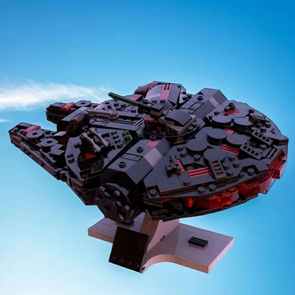 

984PCS MOC Space Battle Midi Scale Dark Falcon Model Bricks DIY Creative Ideas Assembly Display Gift Collectible Decor