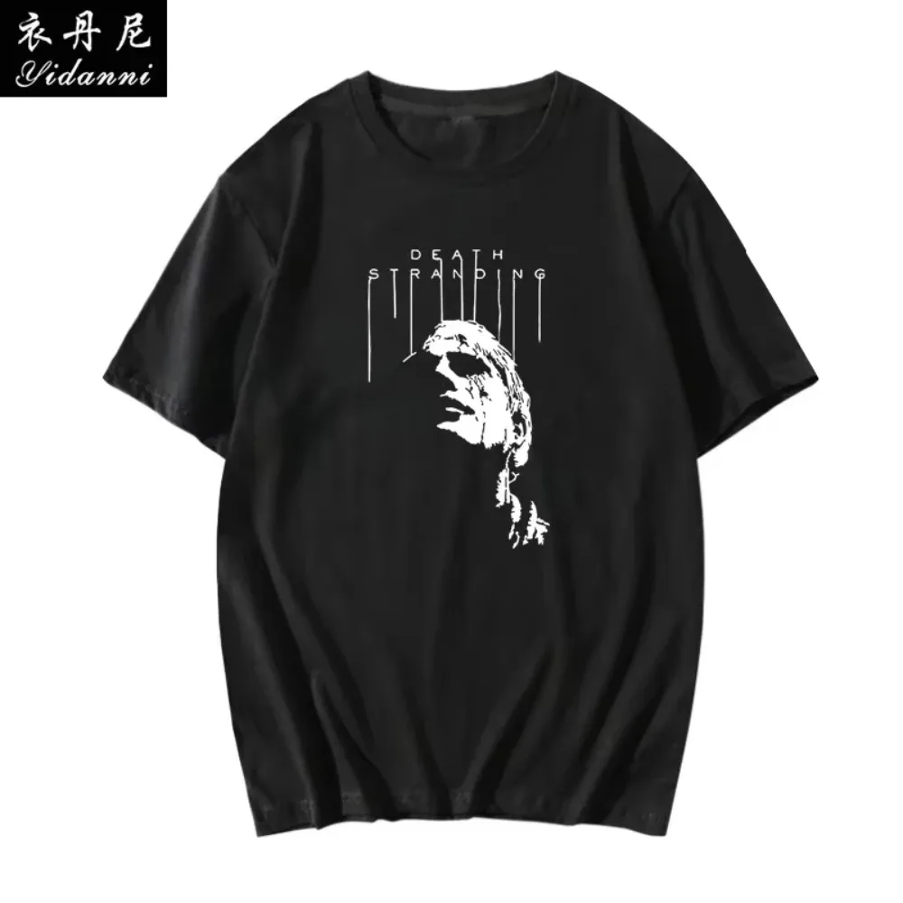

2025 Death Breath Trend Printed Short Sleeve T-Shirt Unisex Black Short Sleeve Top Pure Cotton Fashion Versatile Loose T-Shirt