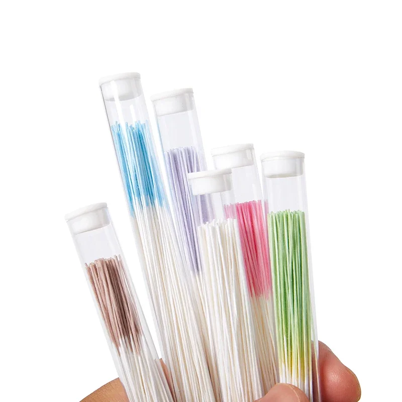 60Pcs/Box Pierced Ear Cleaning Herb Solution Paper Floss Ear Hole Aftercare Disposable Earrings Hole Cleaner Kit Cotton Thread