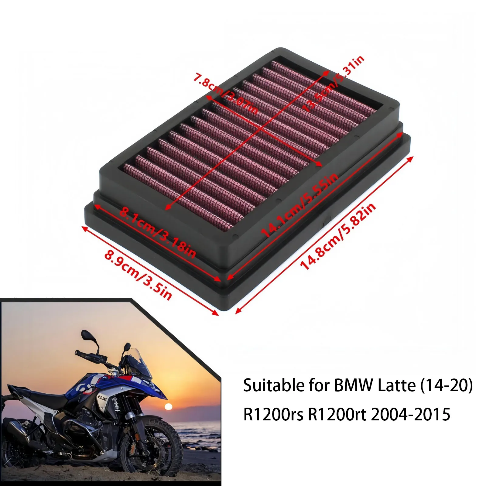 

Для BMW Rninet Pure Racer Scrambler 1170 Urban GS R1200R R1200RS Adventure HP2 R900RT R1200ST мотоциклетный воздушный фильтр