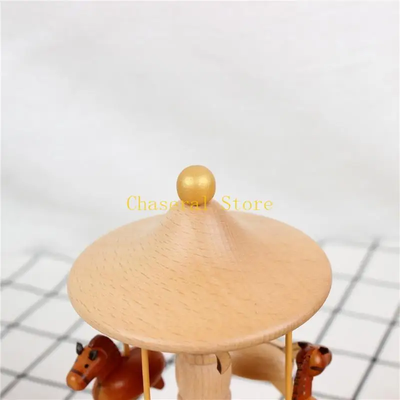 E7CE CLOCKWORK Musical Box Toy Wooden Music Box Music Carousel DECARE DELLA delicata Desktop Decor Regalo per l'anniversario