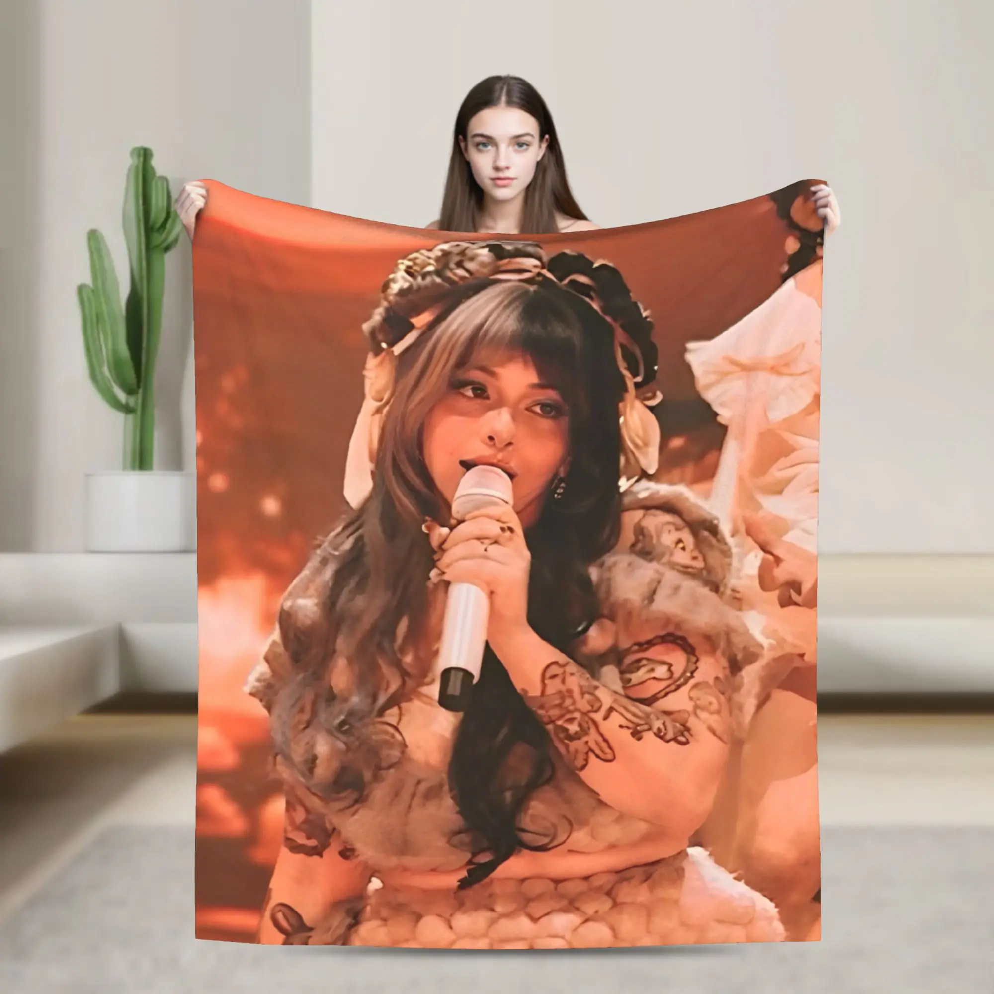 American Singer Melanies Martinezs Blankets Pop Electropop Flannel Throw Blankets Bedroom Sofa Personalised Soft Warm Bedspread