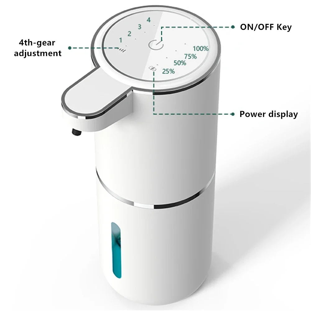 

4 Gears Adjustable Infrared Inductive Touchless Smart Sensor Dispenser 380ML Foam Liquid Soap Dispenser Automatic Hand Sanitizer
