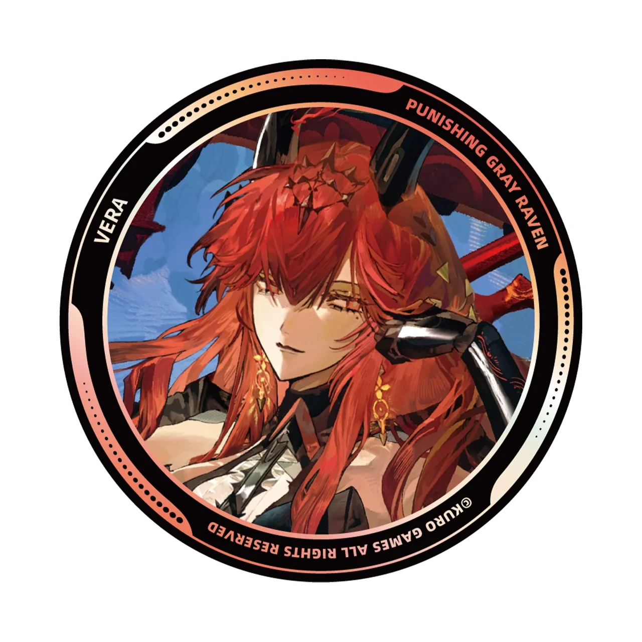 Sunsyea PUNISHING: insignia oficial de la serie temática Merch TZ de RAVEN GRIS Watanabe Luna Lucia