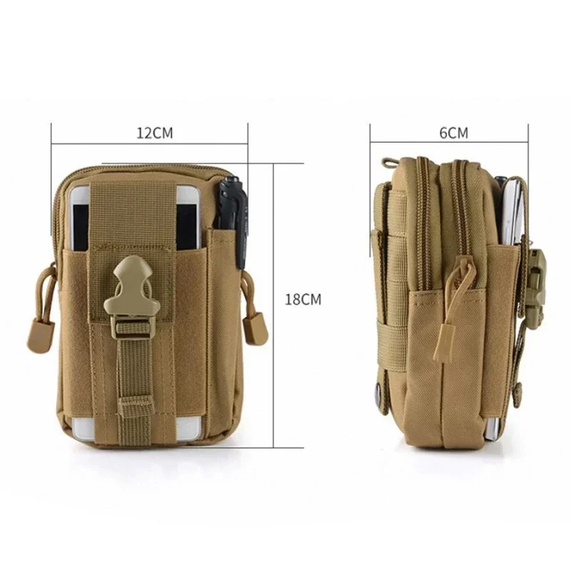 Outdoor sports waist bag, 5.5/6-inch mobile phone bag, suitable for running, hunting, tactics, multi-functional