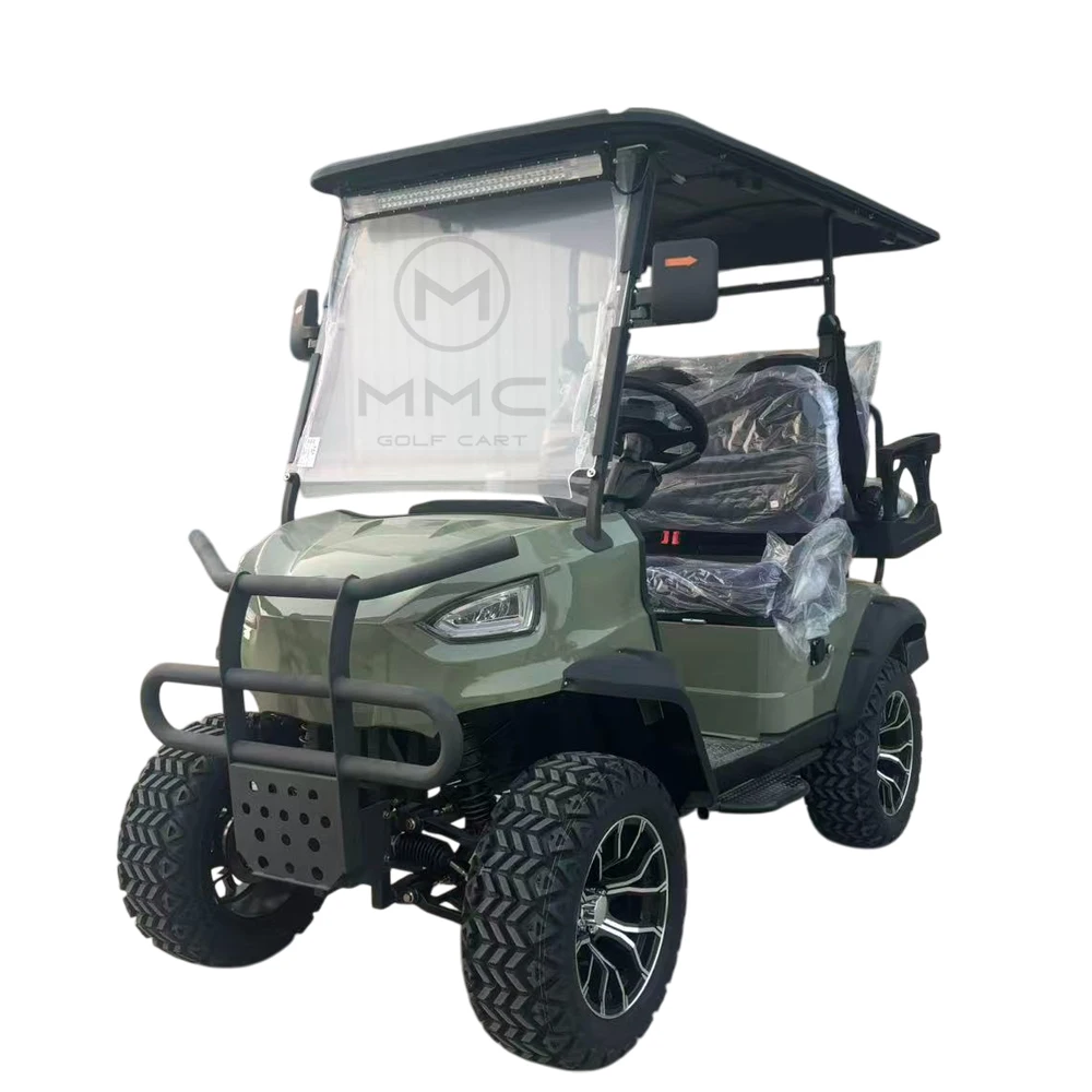 عربة جولف كهربائية جديدة مخصصة للنادي مع مقعد خلفي قابل للطي للكبار عربات جولف كهربائية بأربع عجلات #1