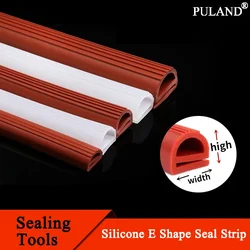 1/3M White/Red Silicone E Shape Strip Rubber Sealing Strip E-shaped E-strip High Temperature Oven Oven Sealing Strip
